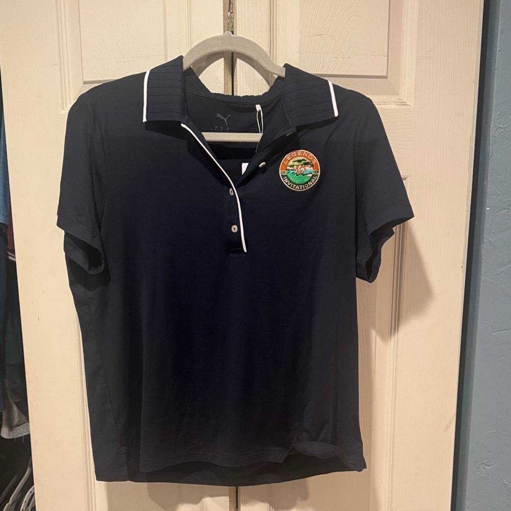 Puma Women's Dark Blue Button Down Shirt Legends Invitational BNWT RTL$ 65